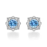 Kolczyki z topazem białe złoto AJK_026 Kolczyki z topazem białe złoto AJK_026